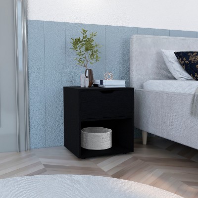 Depot E-Shop Nightstand End Table with One Open Shelf 19.7"H