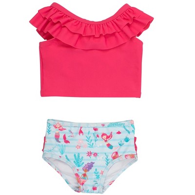 RuffleButts Girls UPF50+ Ruffle Tankini