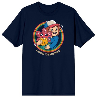 Stranger Things Good Demodog Adult Navy Crew Neck Short Sleeve T-shirt