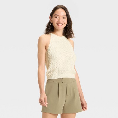 Women's Cable Crewneck Pullover Sweater Vest - A New Day™