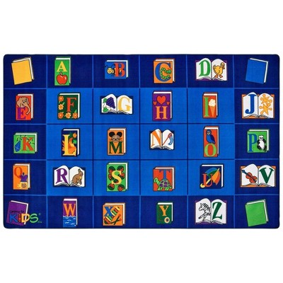 Carpets for Kids Reading by the Book Seating Learning Rug,Rectangle