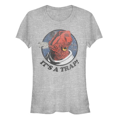Juniors Womens Star Wars Vintage Admiral Ackbar Circle T-Shirt