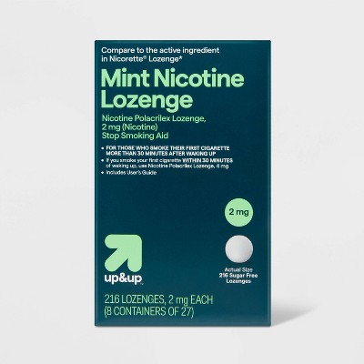 Nicotine 2mg Lozenge Stop Smoking Aid - Mint - up&up™