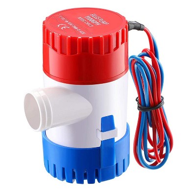 iMountek"12V 1100GPH Submersible Bilge Pump for Boats, RVs, Pools, Ponds, Spas, Silent Non-Automatic Drainage"White