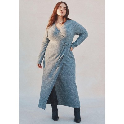 ELOQUII Sweater Wrap Dress