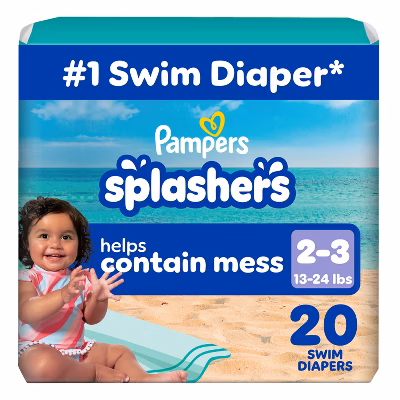 Pampers Splashers Disposable Swim Pants - (Select Size and Count)
