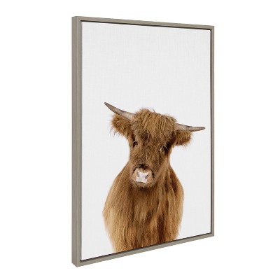 Sylvie Animal Studio Highland Framed Canvas by Amy Peterson - Kate & Laurel All Things Decor