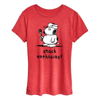 Women's - Peanuts - Olaf Snack Enthusiast Short Sleeve Graphic T-Shirt