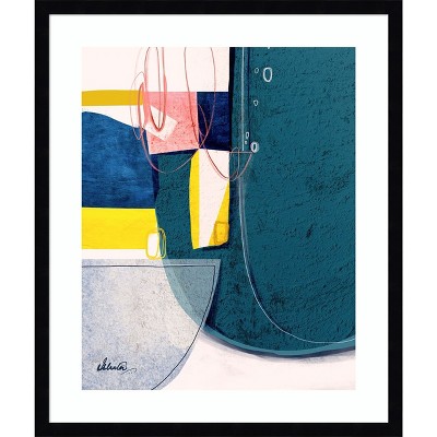 Amanti Art Green Fields 2 by Ishita Banerjee Wood Framed Wall Art Print