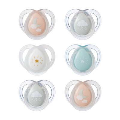 Tommee Tippee Night Pacifier 0-6 Months - 6pk