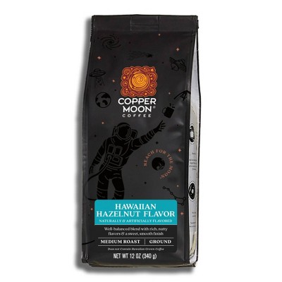 Copper Moon Hawaiian Hazelnut Flavored Blend Medium Roast Ground Coffee - 12oz