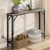 9.1" Narrow Console Table with Outlets, Behind Couch Table Sofa Table with Metal & MDF - 3 of 4