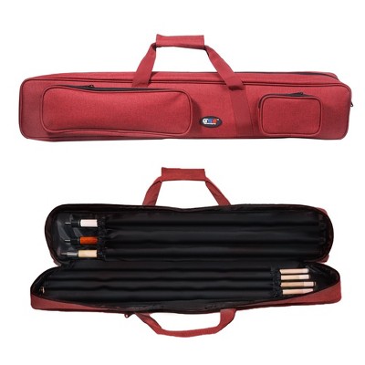 GSE 3x4 Soft Cue Case, Pool Cue Stick Carrying Case, Billiard Cue Case - Holds 3 Butts and 4 Shafts