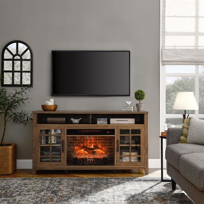 NicBex 55-inch TV Stand Fireplace TV Standn with Heating Farmhouse Media Console for Living Room, Bedroom