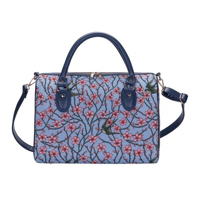 Signare USA Almond Blossom And Swallow Blue Travel Bag