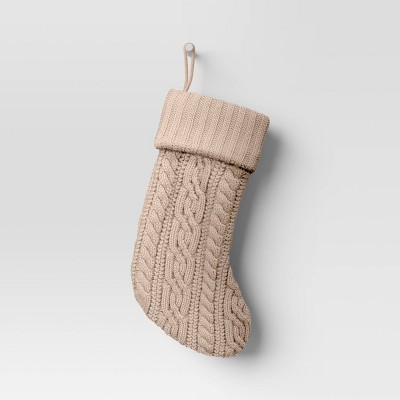 20" Cable Knit Christmas Stocking - Wondershop™