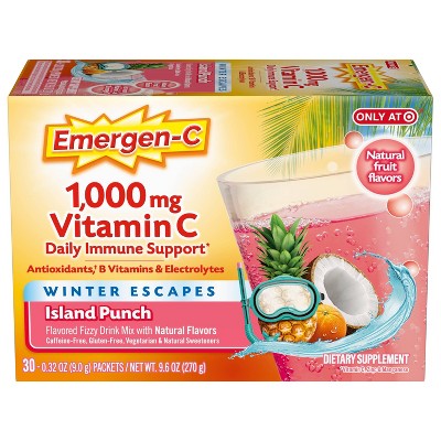 Emergen-C Island Punch Vitamin C Powder - 30ct