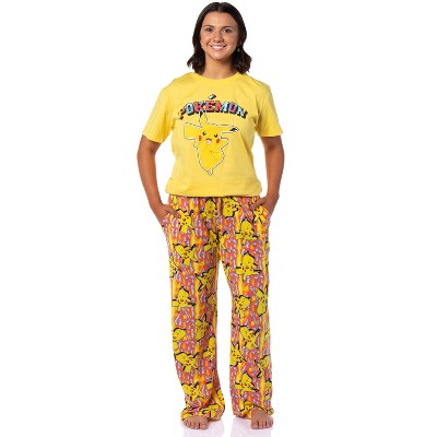 Pokemon Women's Multiple Styles Sleep Pajama Short Sleeve Set