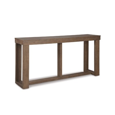 Cariton Sofa/Console Table Gray - Signature Design by Ashley: Plank-Effect, Farmhouse Style