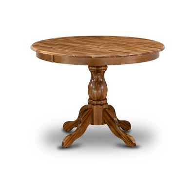 East West Furniture,Dinning Table With Natural Acacia Color Top