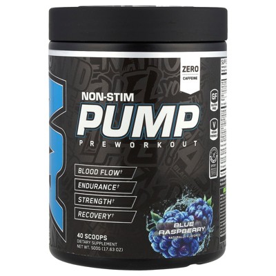 ABE Non-Stim Pump Pre Workout, Blue Raspberry , 17.63 oz (500 g)