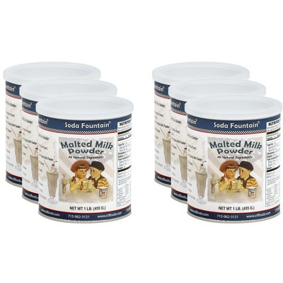 Soda Fountain Soda Fountain Malted Milk Powder  - 16 oz (Case of 6)