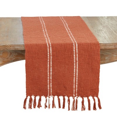 Saro Lifestyle Stitched Line Table Runner