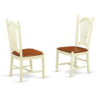 FurniFact,Elegant Wooden Dining Chair Set of 2 for Kitchen and Dining Room
