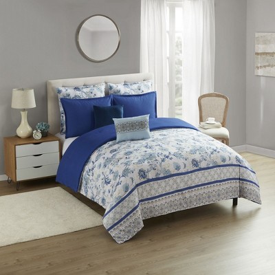 7pc Margolis Floral Printed Comforter Set By Sweet Home Collection®