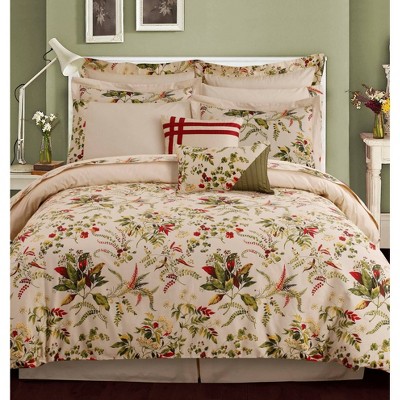 Maui Cotton Bed in a Bag Green/Red/Off White - Tribeca Living