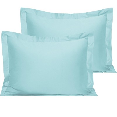 2 Pack 500 Thread Count Cotton Pillow Shams, Super Soft and Breathable Oxford Pillowcases - NTBAY