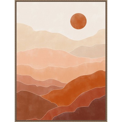 Amanti Art Terracotta No 37 by Elena Ristova Framed Canvas Wall Art
