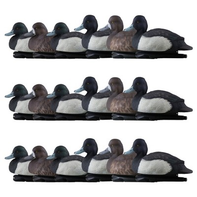 Avian-X Topflight Blue Bills Decoy Set Realistic Duck Decoys with Weight Forward Swim Keel, Greater and Lesser Blue Bills, Set of 18, Multicolor