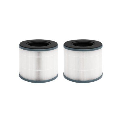 Nispira AP-T10 AP-T10FL 3-In-1 Activated Carbon True HEPA Filter Replacement For Homedics Air Purifier AP-T10-BK AP-T10-WT, 2 Pack