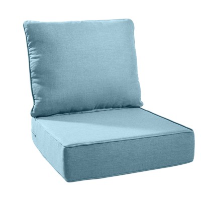 Buenhomino 6-inch Outdoor Cushion Set, 24"x24" Replacement Water Resistant Zippered Cushion for Chairs,8 Colors
