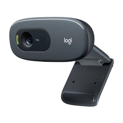 Logitech C270 3.0MP Webcam - Black: Built-In Microphone, USB-A Connection, HD Recording