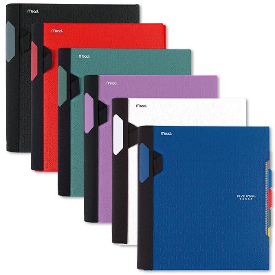 Five Star 5 Subject College Ruled Advance Spiral Notebook with Pocket Dividers (Colors May Vary): 200 Pages, 3 Hole Punched