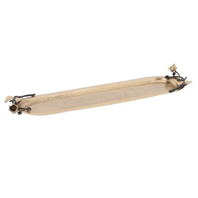 Jiallo Eleanor oblong tray - Satin Gold