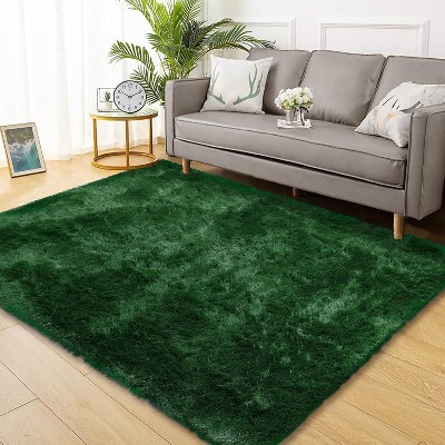 Acekool Ultra Soft Shaggy Rug, Non-Slip Plush Indoor Carpet, Tie-Dye & Solid Colors for Living Room, Bedroom – Multiple Sizes