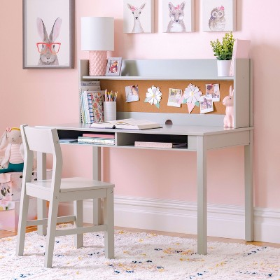 Martha Stewart Kids' Desk with Hutch and Chair Set: Kids Desk and Chair Set with Storage for Ages 5-12 | Wooden Study Desk with Chair