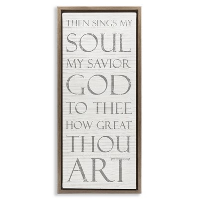 Stupell Industries Then Sings My Soul Religious Black Framed Floater Canvas Wall Art