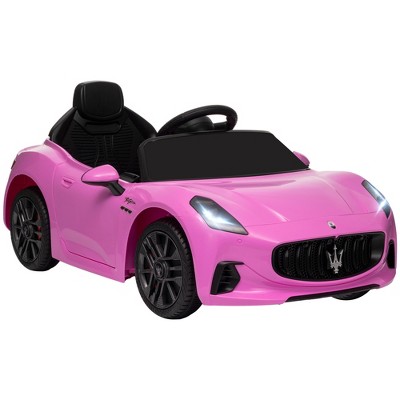 Qaba 12V Kids Electric Car, Maserati Gran Turismo Licensed Electric Car for Kids w/ Remote Control, Soft Start, LED Lights, Music, Horn
