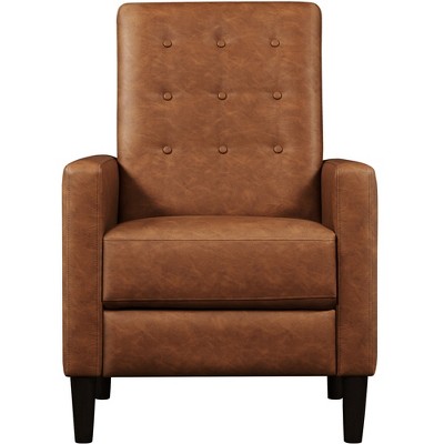 Yaheetech Faux Leather Recliner Sofa with Pocket Spring