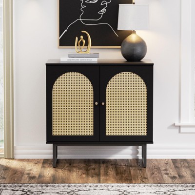Sideboard Buffet Cabinet with Rattan Doors
