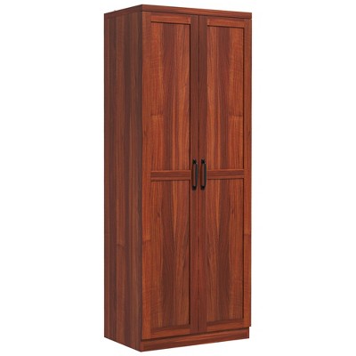 HOMCOM 63" 2-Door Kitchen Pantry, Freestanding Storage Cabinet with 2 Adjustable Shelves for Kitchen or Living Room