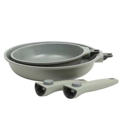 Sur La Table Kitchen Essentials Craft Studio Detachable Handle Ceramic Non Stick 8 &10 Inch Fry Pan Set
