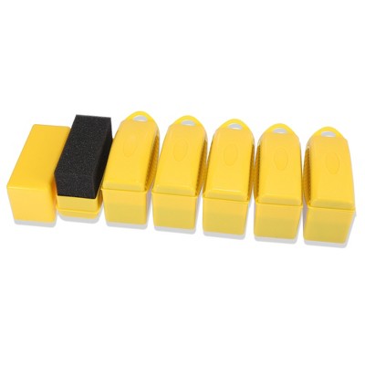 Unique Bargains Wheel Dressing Shine Applicator Wax Pad Sponge w/ Lid