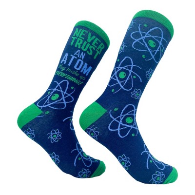 Crazy Dog Women's Never Trust An Atom They Make Up Everything Socks Funny Nerdy Science Joke Footwear