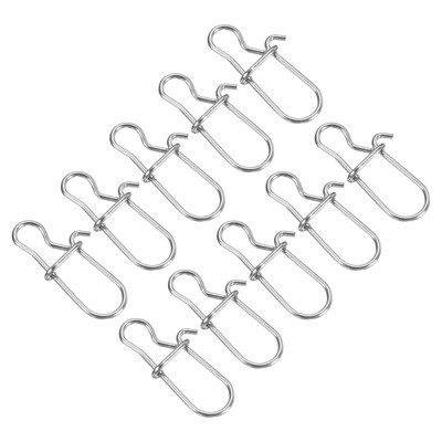 Unique Bargains Stainless Steel Quick Lock Design Connector Fishing Snaps 200 Pcs