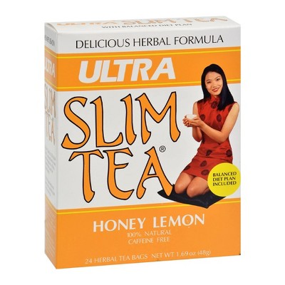 Hobe Labs Ultra Slim Honey Grey Lemon Tea - 1 Box/24 Bags